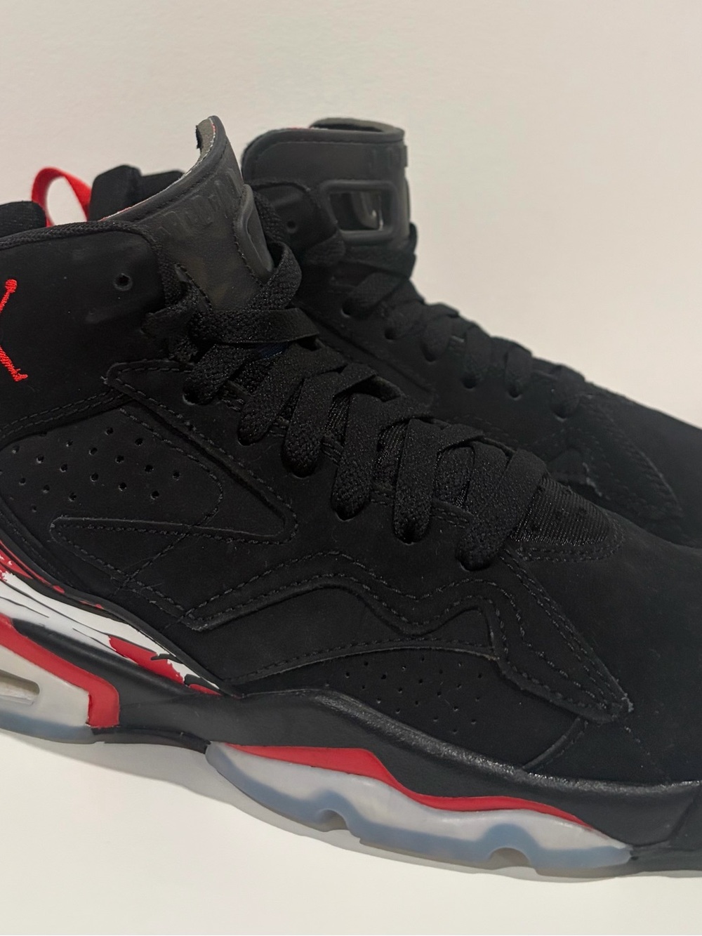 Air Jordan Black and Red High-Top Sneakers